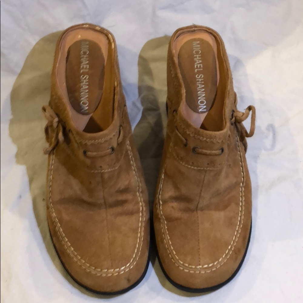 Genuine Leather Michael Shannon mules/wedges